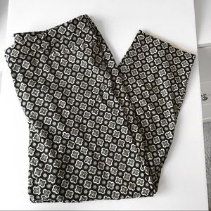 Laundry by Shelli Segal Mid-Rise Trousers Pants Size 10 Crop Geometric Printed